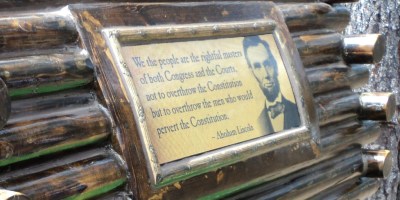 Teardrop Adventures, vintage trailers, Abraham Lincoln Log Cabin, thematic teardrop trailers