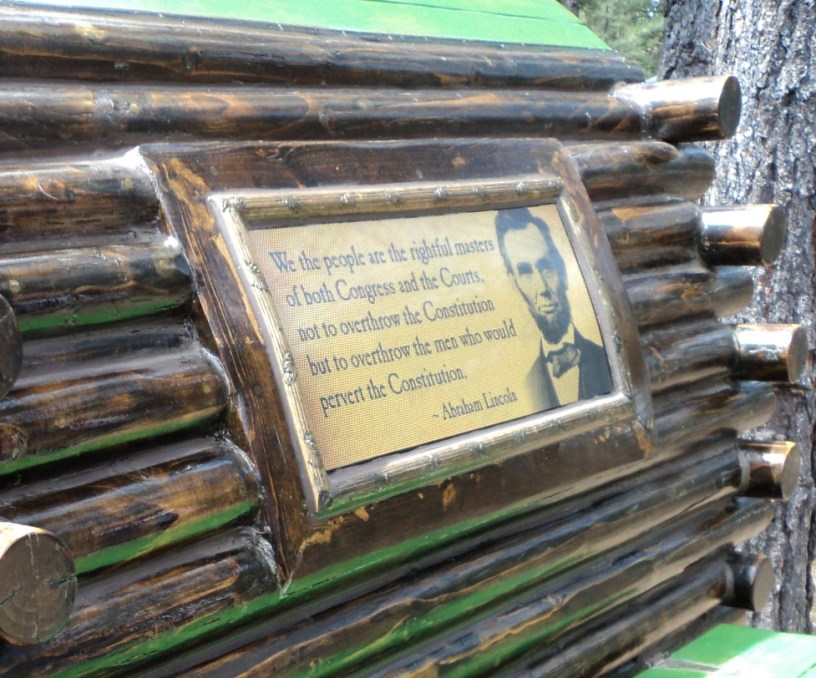 Teardrop Adventures, vintage trailers, Abraham Lincoln Log Cabin, thematic teardrop trailers