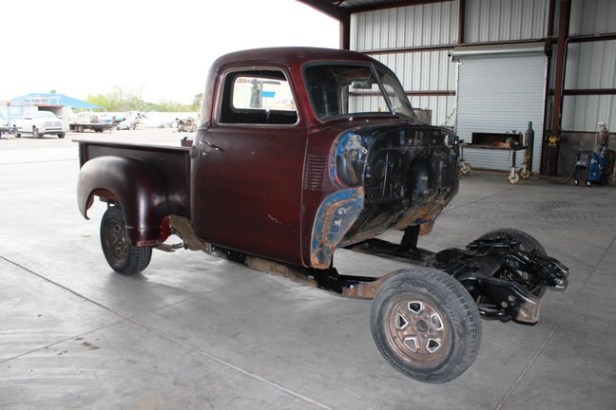 Chevy 3100 pick-up truck, restoration, rebuild, restore, built from scratch, body, old chassis, new chassis, Teardrop Adventures, teardrop trailers