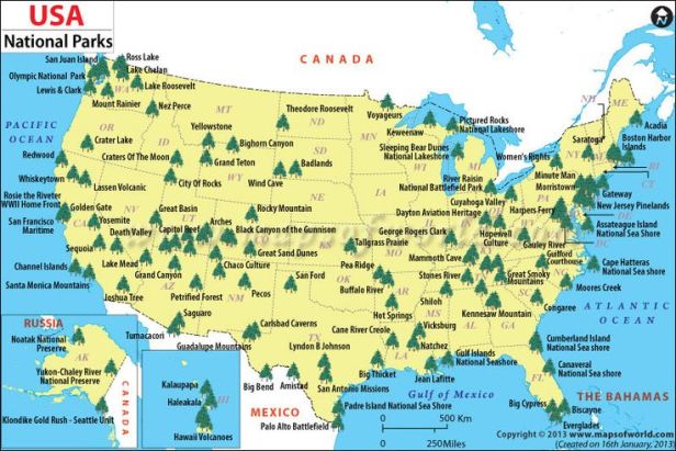 national park map, map resource